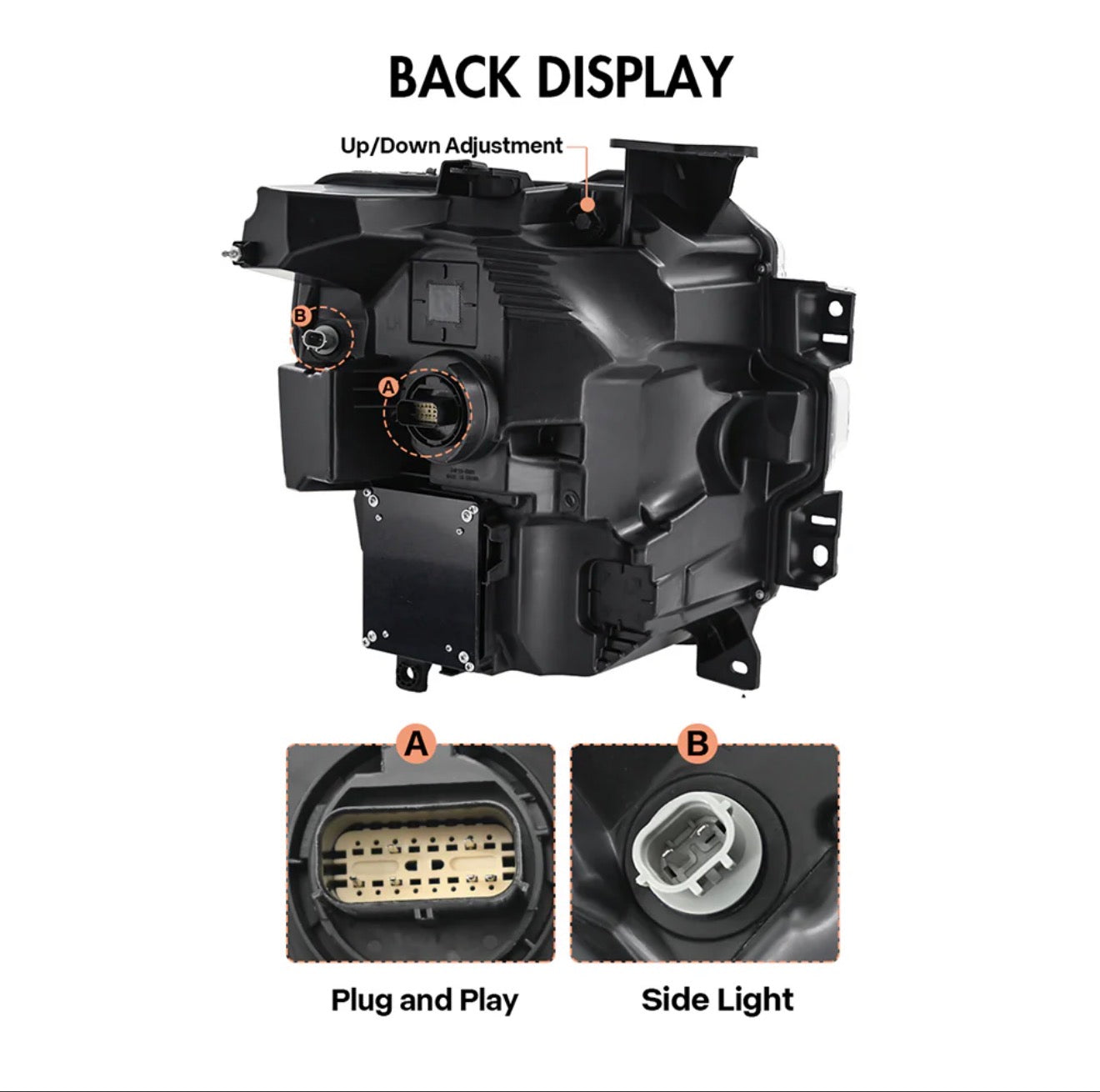 Full LED Headlights Pair For 2024–2025 Ford F-150, 4-Projector With DRL, Startup & Sequential Turn Animation, Plug & Play For STX / XLT / XL/ Tremor