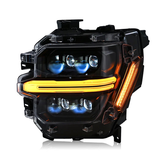 Full LED Headlights Pair For 2024–2025 Ford F-150, 4-Projector With DRL, Startup & Sequential Turn Animation, Plug & Play For STX / XLT / XL/ Tremor