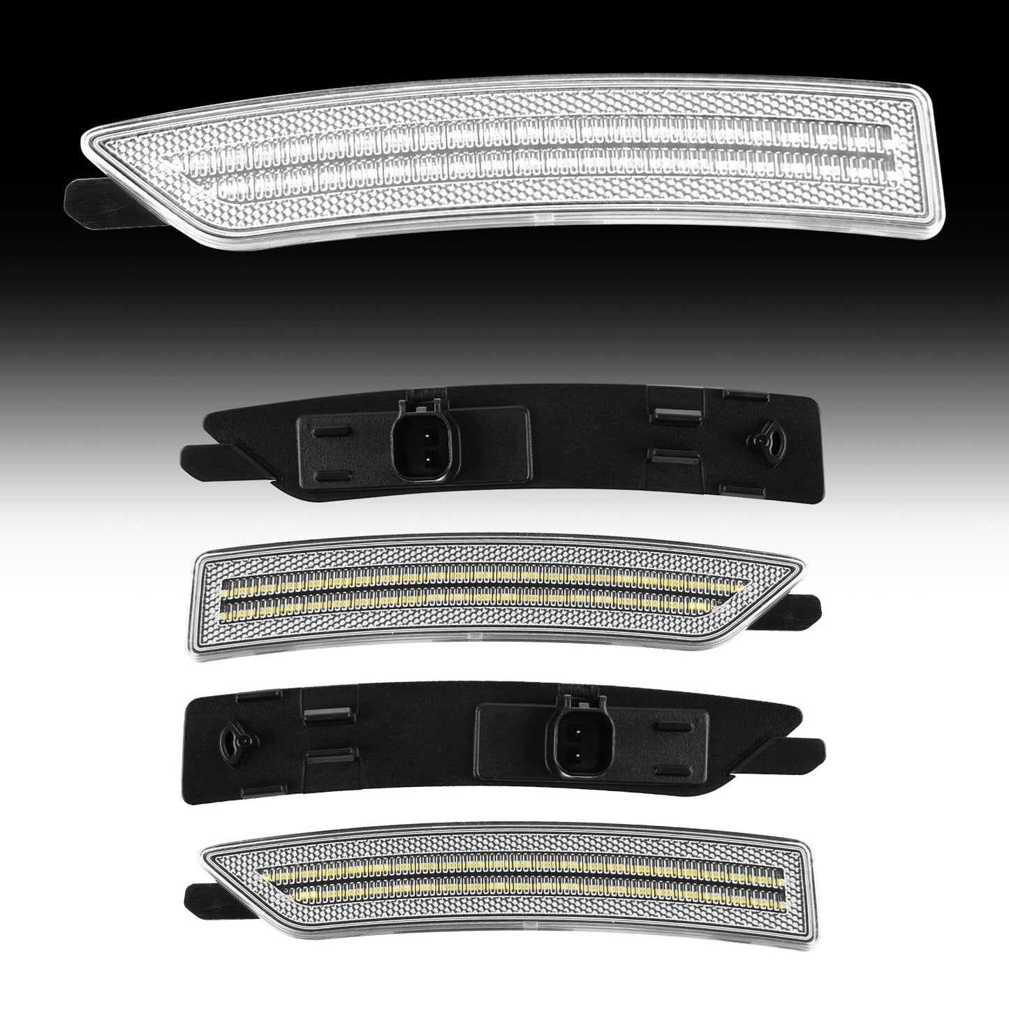 2024-2026 Ford Mustang S650 Clear White LED Side Markers