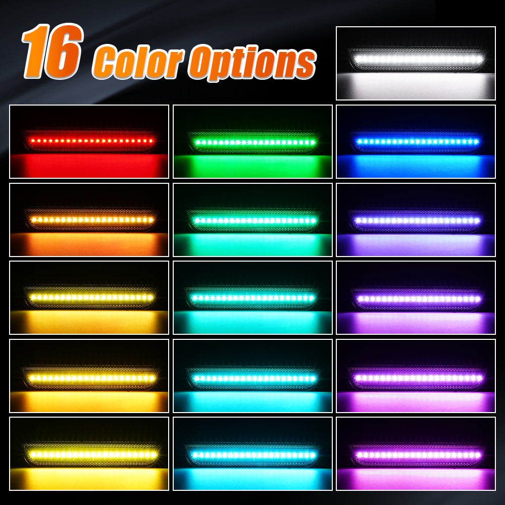 2024-2026 Ford Mustang S650 RGB Clear LED Side Markers
