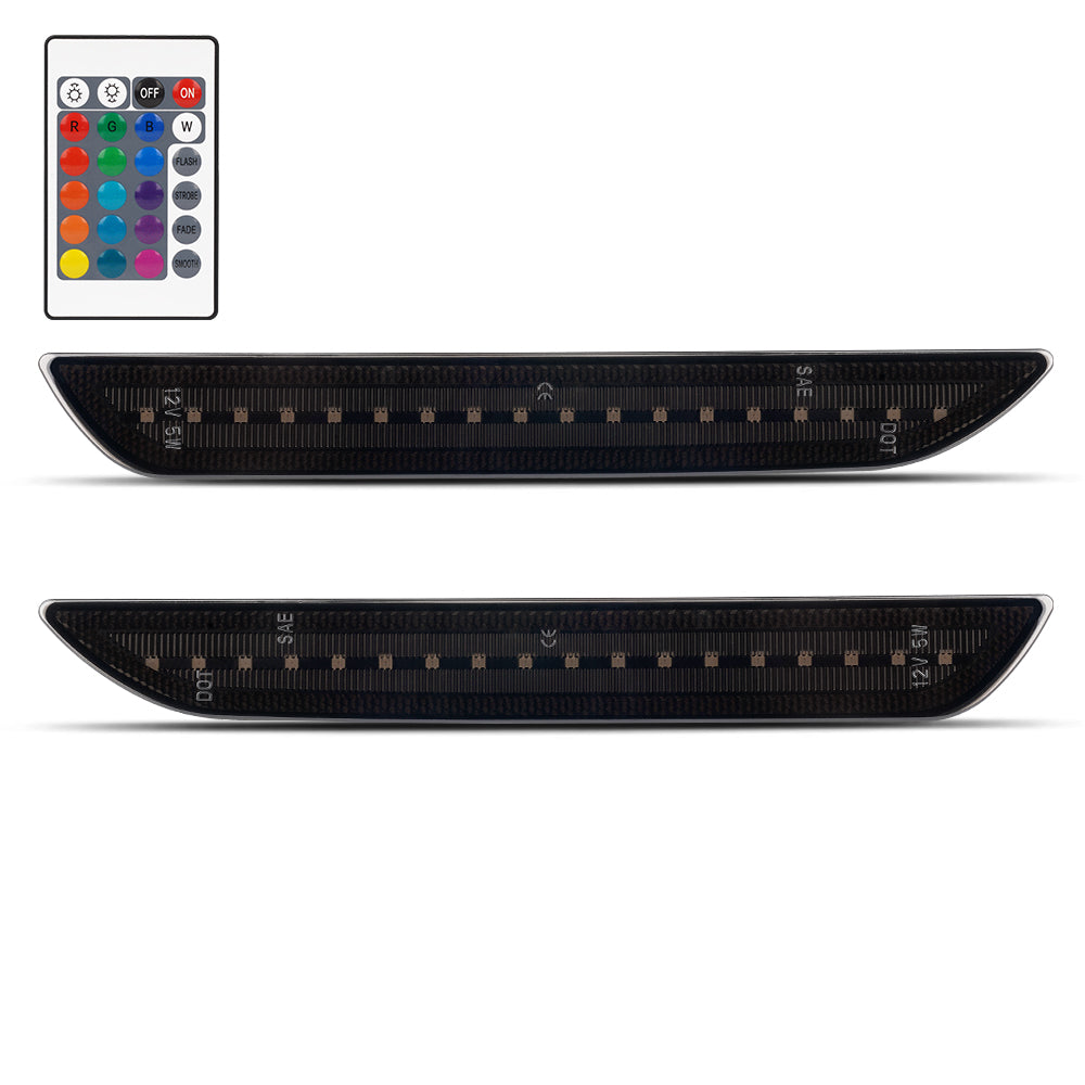 2015-2023 Mustang S550 RGB Smoked LED Side Marker