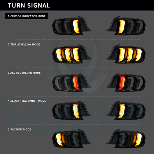 2015-2023 Mustang VLAND Euro Multi-Mode LED Taillights